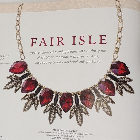 Chloe + Isabel Fair Isle collar necklace - Picture 1 of 5